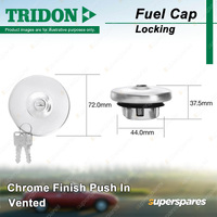 Tridon Locking Fuel Cap Vented 44.0mm for Austin Mini 1000 1.0L Hatchback 67-84