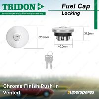 Tridon Locking Fuel Cap for Holden H Series HQ Monaro HQ Torana LH TA