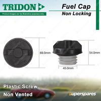 Tridon Non Locking Fuel Cap Plastic Push And Turn 40.0mm for Holden Viva JF 1.8L