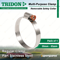 Tridon Multi-Purpose Regular Hose Clamp 35mm - 53mm Part Stainless Pack of 1