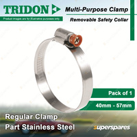 Tridon Multi-Purpose Regular Hose Clamp 40mm - 57mm All Stainless Pack of 1