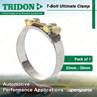 Tridon T-Bolt Ultimate Hose Clamp 32mm - 35mm 430 Stainless Steel Pack of 1