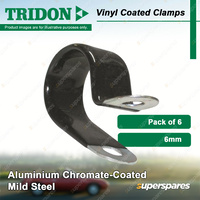 Tridon Vinyl Coated Hose Clamps 6mm Aluminium Chromate-Coated Mild Pack of 6