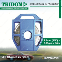 Tridon Uni Band Clamp for Plastic Reel 9.5mm x 0.65mm x 30m All Stainless Steel