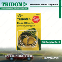 Tridon HS Hose Clamps Vehicle Handy Pack Perforated Part Stainless 3 Sizes x 10