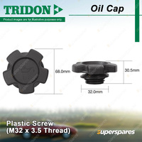 Tridon Oil Cap for Holden Drover QB Jackaroo UBS16 UBS92 Rodeo RA TF Shuttle WFR