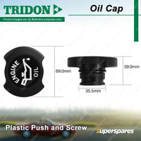 Tridon Oil Cap for Ford Transit VH VJ 2.4L 2.5L OHV DOHC Diesel 2000-2006