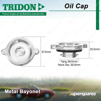 Tridon Engine Oil Cap for HSV Holden Special Vehicles Commodore VL 4.9L 8cyl