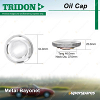 Tridon Metal Bayonet Oil Cap for HSV Maloo VG VP VS Manta VS Senator VP VT