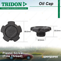 Tridon Oil Cap - Plastic Screw Fine Thread for Daewoo Matiz KLA4 M100 M150 0.8L