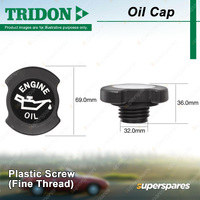 Tridon Oil Cap - Plastic Screw Fine Thread 32.0mm for Hyundai Accent LC MC FWD