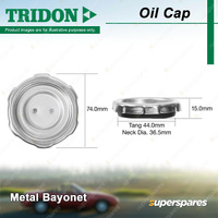 Tridon Oil Cap - Plastic Screw Fine Thread 32mm for Mazda B-Series UF E Ser SG