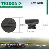 Tridon Oil Cap - Plastic Push and Turn 33.5mm for Peugeot 208 A9 505 551A 551D