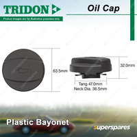 Tridon Plastic Bayonet Oil Cap 36.5mm for Audi A3 8L1 8P1 8P7 8PA A4 B5 B6 B7 B8