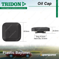 Tridon Plastic Bayonet Oil Cap 37.5mm for Alfa Romeo 75 162B 3.0L 6cyl 136kW