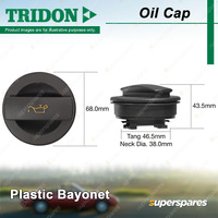 Tridon Plastic Bayonet Oil Cap 38.0mm for Honda Legend KB 3.7L 6cyl 226kW