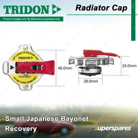 Tridon Safety Lever Radiator Cap for Kia Rondo Shuma Sorento Spectra Sportage