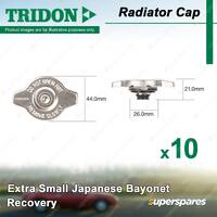 10 Pcs Tridon Recovery Radiator Cap for Daihatsu Applause Charade Centro Cuore