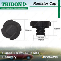 Tridon Recovery Radiator Cap for Land Rover Range Rover L322 P38A Sport L320