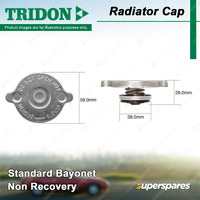 Tridon 4psi Non Recovery Radiator Cap - 38mm for Jaguar E-Type MK II MK X S-Type