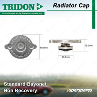 Tridon Non Recovery Radiator Cap for Audi 100 C3 44Q 44 2.1L 2.2L FWD Petrol