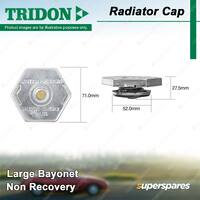 Tridon Non Recovery Radiator Cap for Audi 80 B3 89 89Q 8A 2.0L 4cyl 83kW FWD