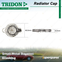 Tridon Blanking Radiator Cap Small Bayonet for Leyland Marina Mini 1.5L RWD