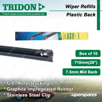 Tridon 710mm 28" Plastic Back Wiper Blade Refills 7.5mm Mid Back - Box of 10