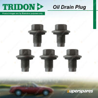 5Pcs Tridon Oil Drain Plugs for Land Rover Range Rover Sport L320 L405 L494 5.0L