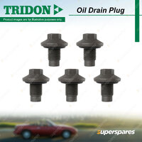 5x Tridon Oil Drain Plugs for Ford Ranger PX Territory SZ Transit Custom KA Kuga