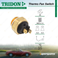 Tridon Thermo Fan Switch for Peugeot 205 GTi 1.9L SOHC Petrol XU9JA/Z