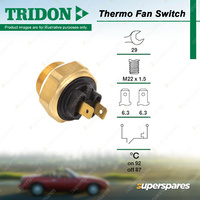 Tridon Thermo Fan Switch for SAAB 900 9000 2.0L EFI Turbo SOHC DOHC 8V 16V