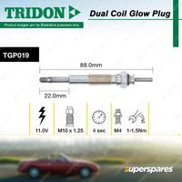 Tridon Glow Plug for Mazda 626 GC B-Series UF E-Series SD1 SR2 2.0L 2.2L 2.5L