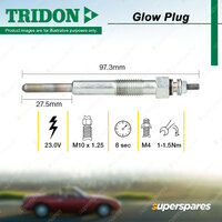 Tridon Glow Plug for Ford Transit VE VF VG 2.5L 1999-2000 Time 8 sec