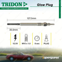 Tridon Glow Plug for Peugeot 308 T7 1.6L 4cyl 5FX 9HY 9HZ 2007-2014