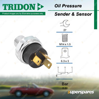 Tridon Oil Pressure Light Switch for Daewoo 1.5 Cielo Espero CD 1.5L 2.0L