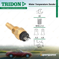 Tridon Water Temperature Switch for Alfa Romeo 75 Spider 2.0L 2.5L 3.0L