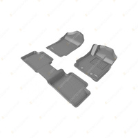 F + R Trufit 3D Rubber Mats Kagu for Ford Ranger PX PX2 PX3 2011-2021 Gray