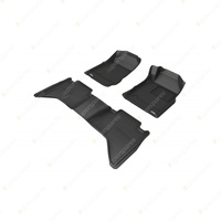 F + R Trufit 3D Rubber Mats Kagu Series for Holden Colorado RG 15-20 Black