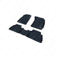 Front + Rear Trufit 3D Rubber Mats Kagu Series for Hyundai Kona OS 2018-2023