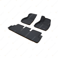 Front + Rear Trufit 3D Rubber Mats Kagu Series for Tesla Model 3 2017-On