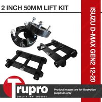 2" 50mm Lift Kit Strut Spacers Extended Shackles for Isuzu D-max Gen2 12-20