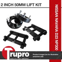 2" 50mm Lift Kit Strut Spacers Extended Shackles for Nissan Navara D23 NP300