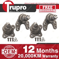 4 Pcs Trupro Lower+upper Ball Joints for FORD COMMERCIAL COURIER PE & 2.0 2.2