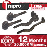 4 Trupro Outer Inner Tie Rod for MITSUBISHI TRITON 2WD MJ excluding V6 1992-96