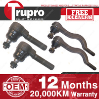 4 Trupro Outer Inner Tie Rod for MITSUBISHI TRITON 2WD MK K65 K67 2.4 2.8 96-05