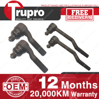 4 Pcs Trupro Outer Inner Tie Rod Ends for NISSAN COMMERCIAL DATSUN 720 2WD 79-85