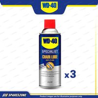 3 x WD-40 Specialist Anti-Fling Chain Lube Lubricant Aerosol Spray 237g