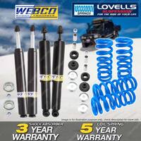 F + R Webco Shock Absorbers Lovells Raised Springs for Holden Commodore VG 5.0