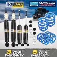 Front Rear Webco Shock Absorbers Sport Low Springs for Ford Falcon XE 8Cyl 82-84